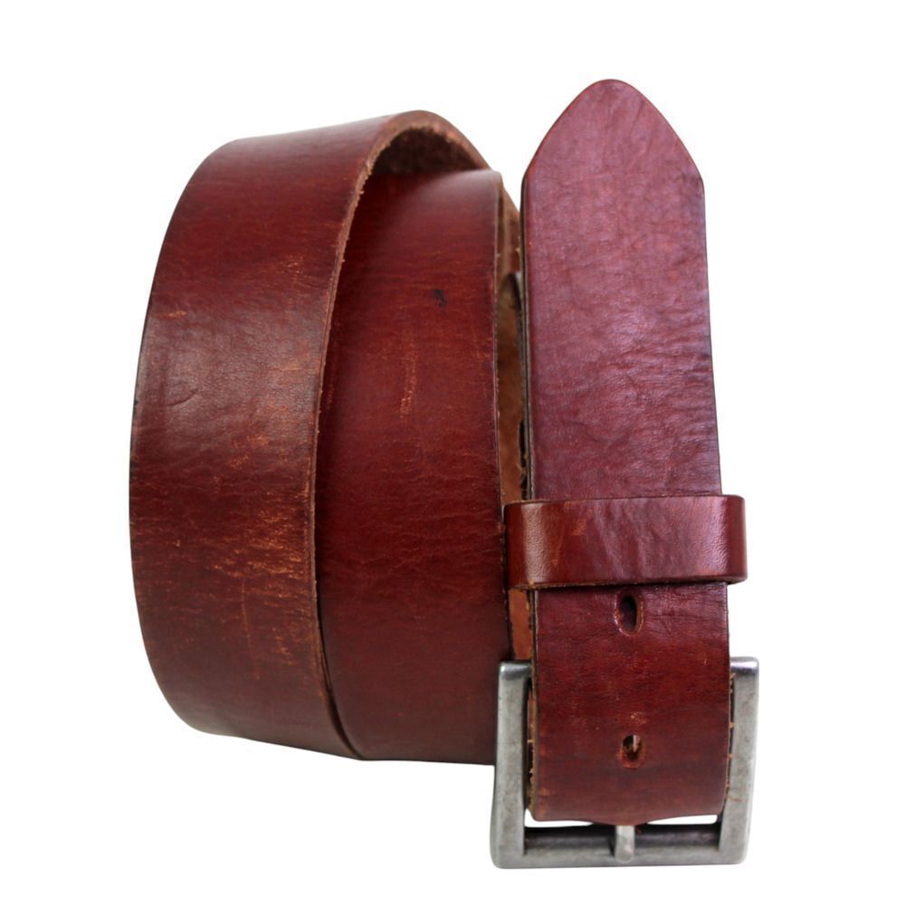 Eddie Bauer SADDLE BROWN LEATHER 1.25"Wd CASUAL DRESS WOMEN'S BELT Sz L (94T